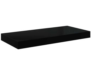 vidaXL Schweberegal Hochglanz-Schwarz 50x23x3,8 cm MDF (323766)