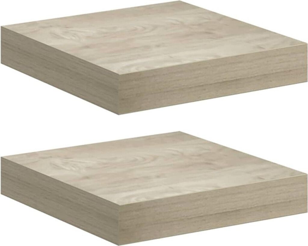 vidaXL Schwebende Wandregale 2 Stk. Eichefarben 23x23,5x3,8cm MDF (323866)