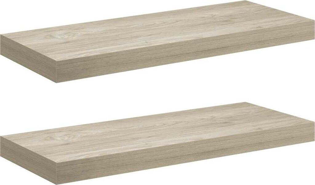 vidaXL Schwebende Wandregale 2 Stk. Eichefarben 60x23,5x3,8cm MDF (323875)