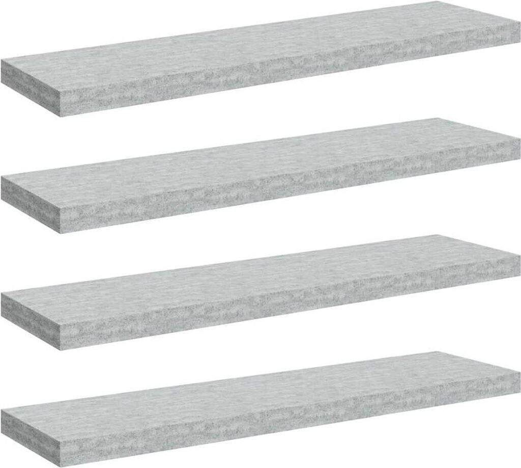 vidaXL Schweberegale 4 Stk. Betongrau 90x23,5x3,8 cm MDF (326605)