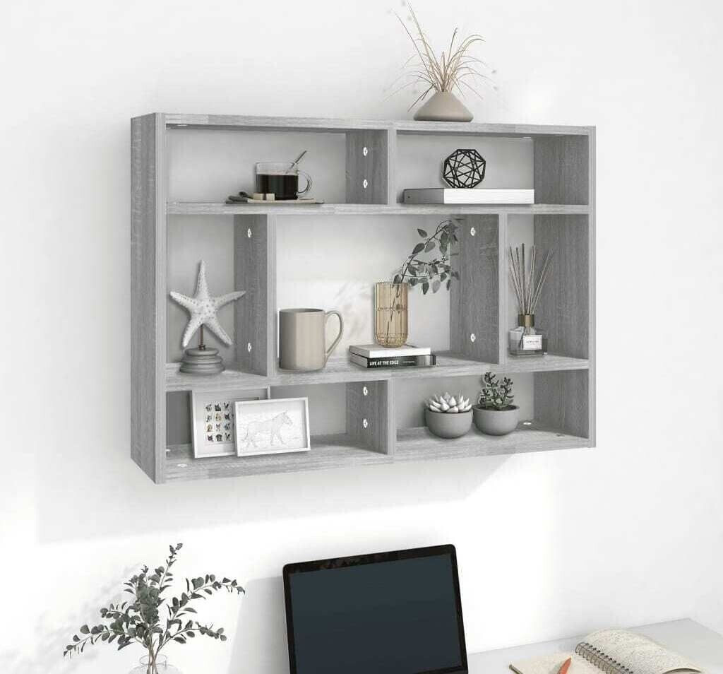 vidaXL Wandregal Grau Sonoma 75x16x55 cm (815844)