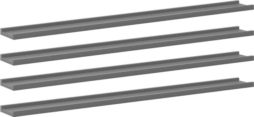 vidaXL Wandregale 4 Stk. Grau 115x9x3 cm (326678)