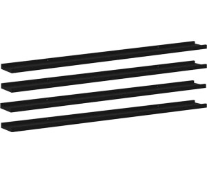vidaXL Wandregale 4 Stk. Schwarz 115x9x3 cm (326671)