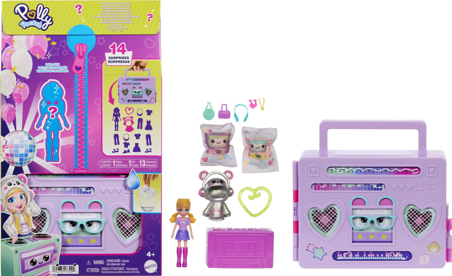 Polly Pocket Diskoparty Fashion Reveal (HRD65)