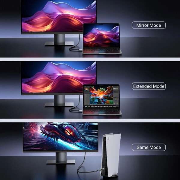 Ugreen HDMI 2.1 10K 8K 60Hz 4K 240Hz 165Hz 144Hz 120Hz 48Gbit/s High Speed, Bild 4