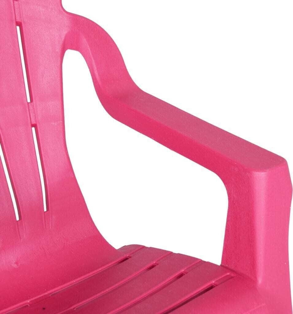 vidaXL Garden Chairs 2 pcs for Children PP Wooden Look pink
