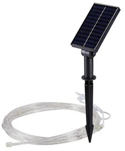 Arnusa Solar-Lichtschlauch 5m Warmweiß – Voll Vergossen, Wasserdicht, Mit 1200 MAh Akku Und 7 Leuchtmodi – Perfekt