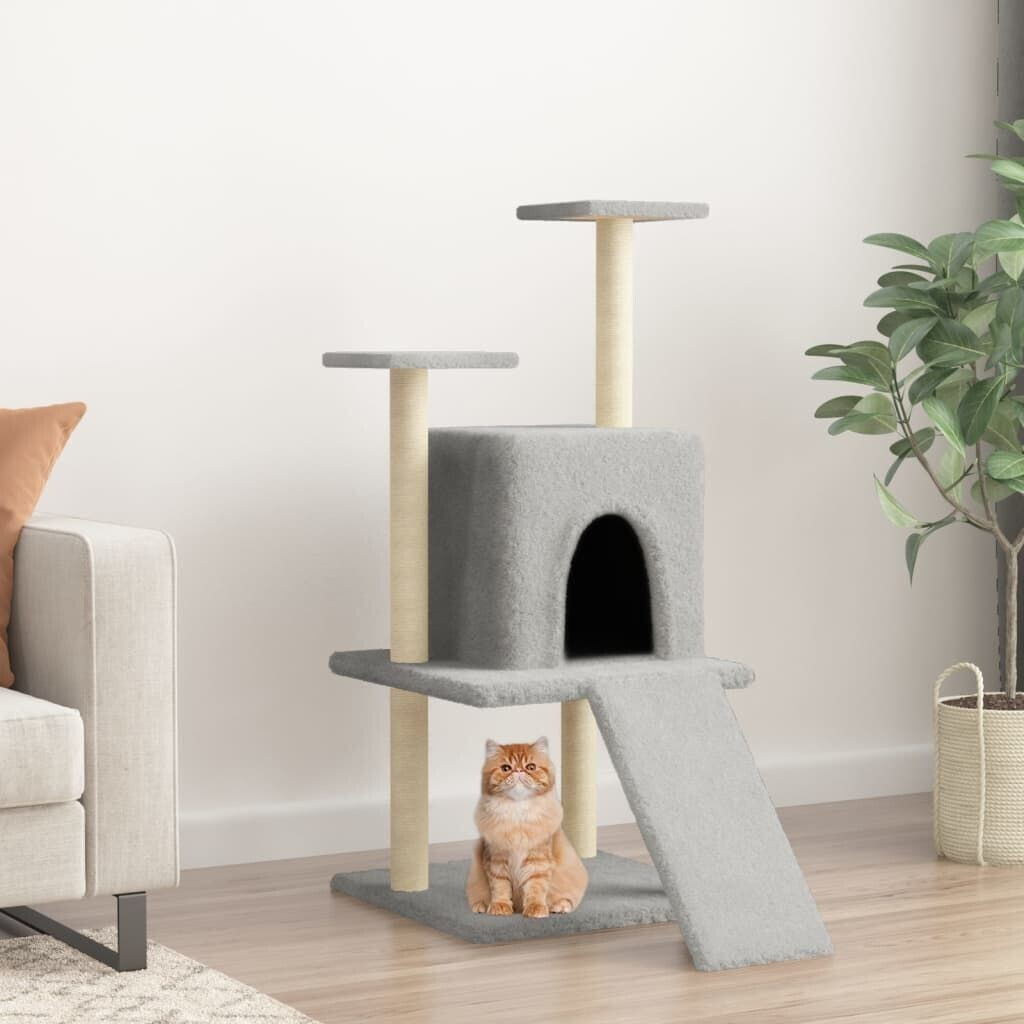vidaXL Cat Scratching Post light grey 110cm (172038)