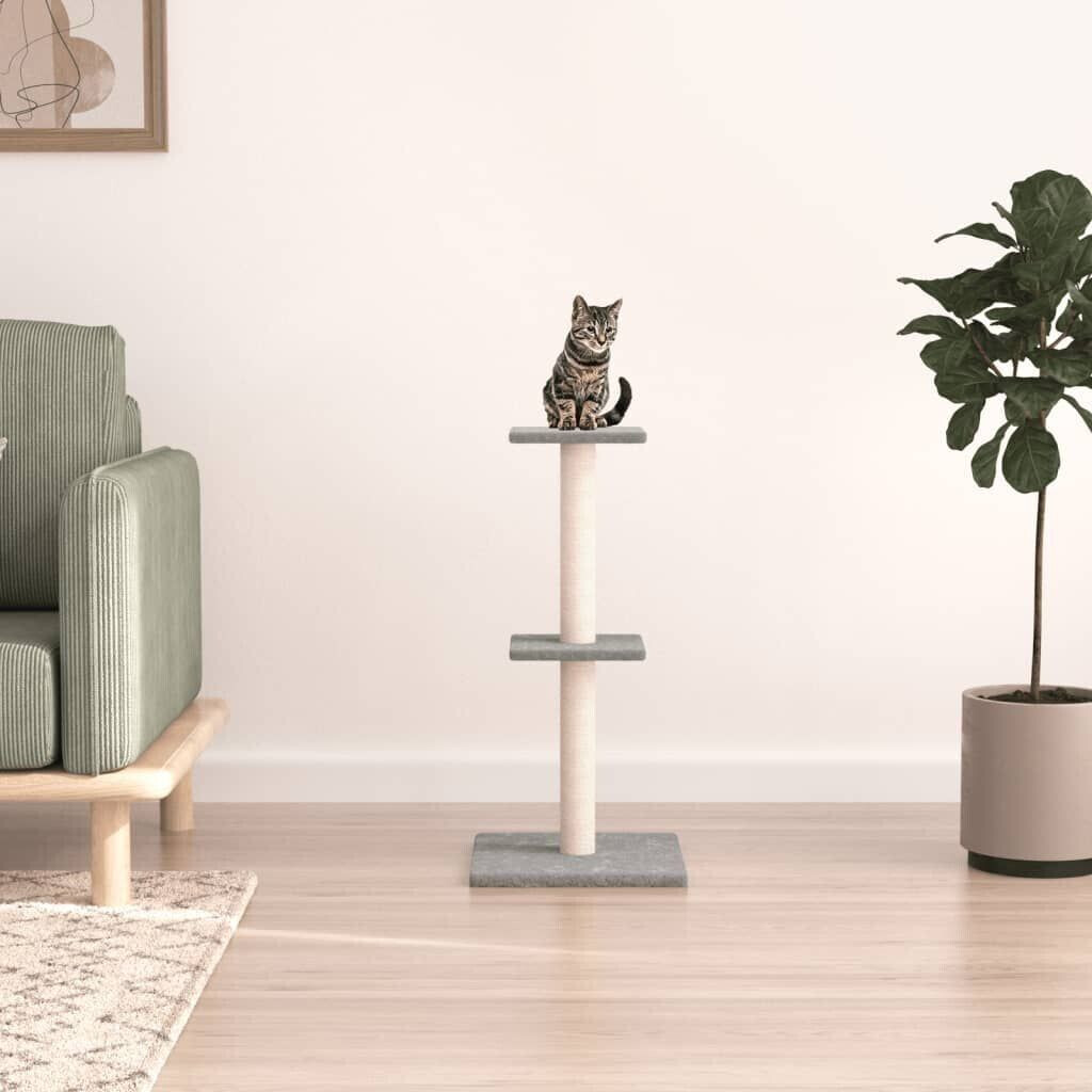 vidaXL Cat Scratching Post light grey 73cm (172035)