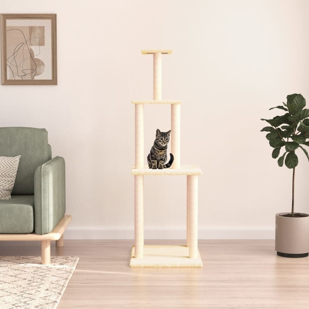 vidaXL Cat Scratching Post cream 149cm (171741)