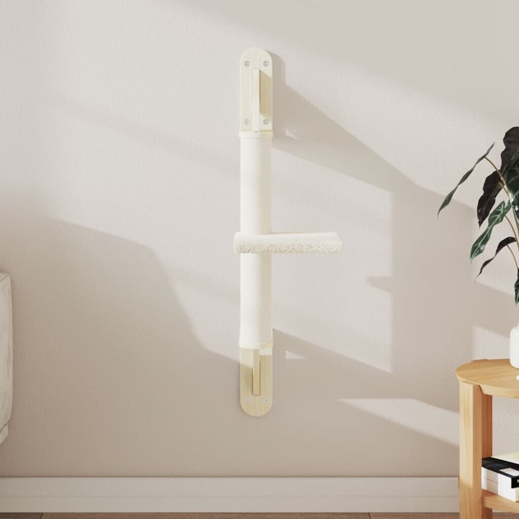 vidaXL Cat Scratching Post with Cat Scratching Post wall mounting cream 85.5cm (172392)