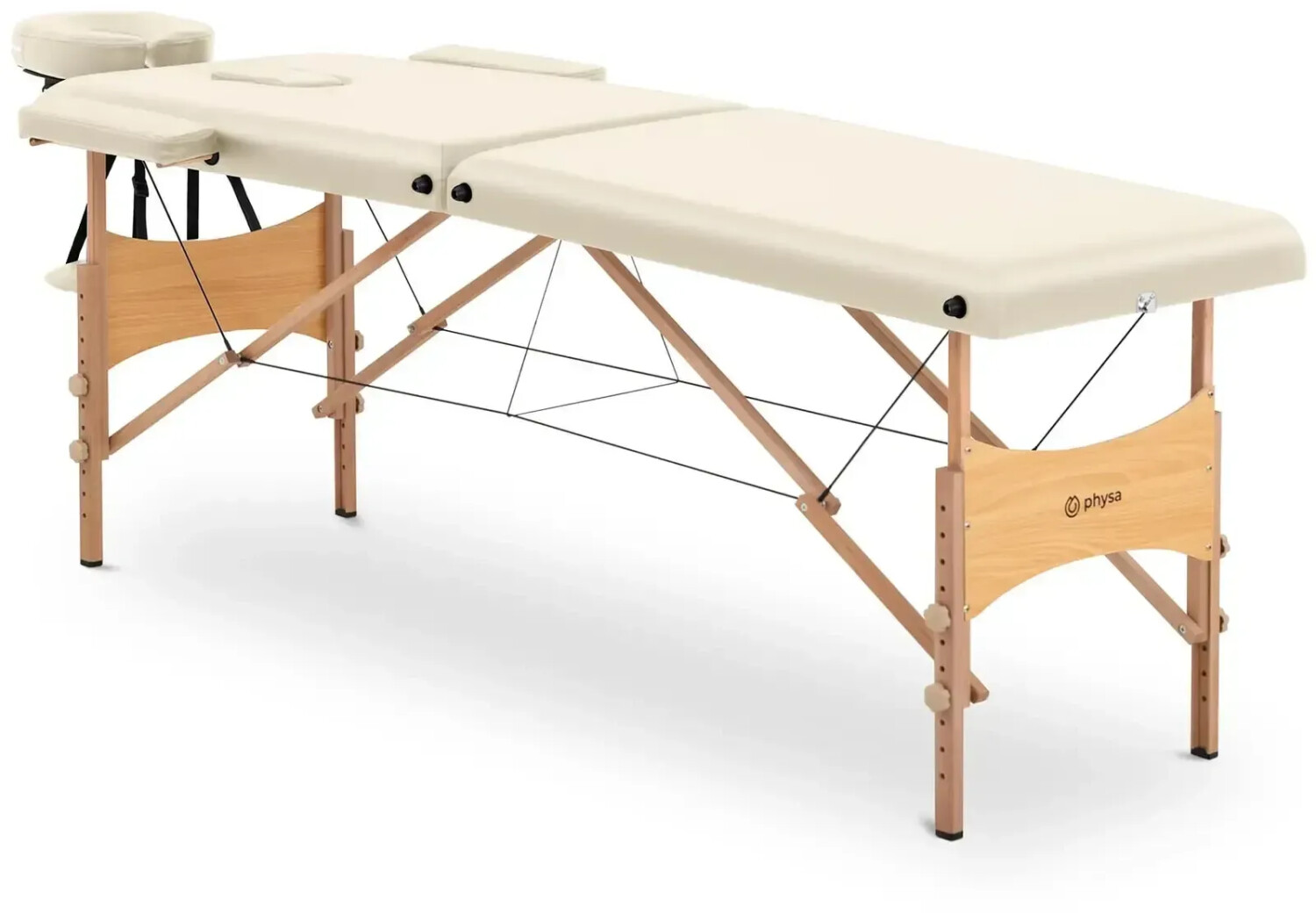 Physa Toulouse massage table foldable 185 x 60 x 63-86 cm beige