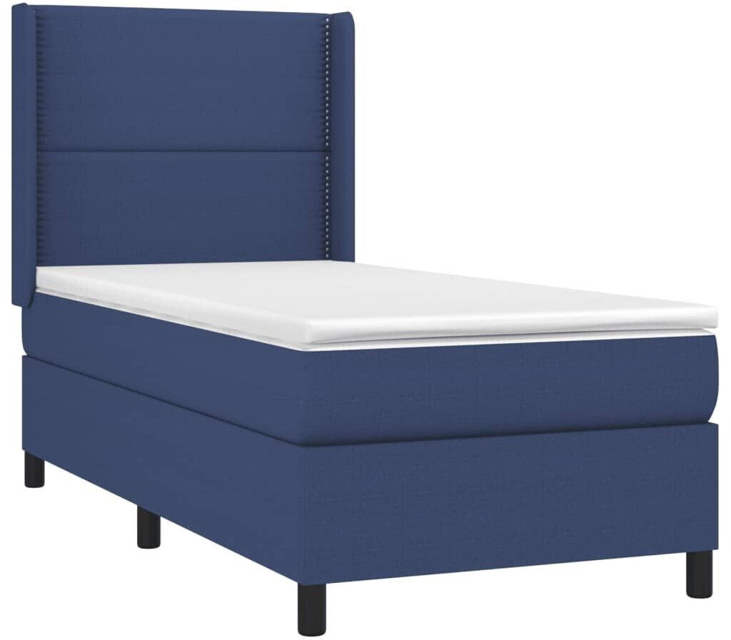 vidaXL Box spring bed with mattress & LED 90x190cm fabric (3138203)
