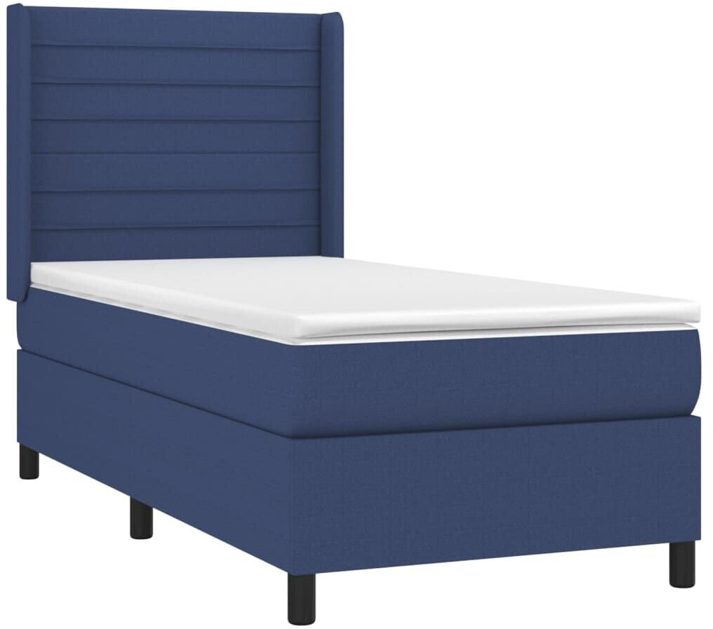 vidaXL Box spring bed with mattress & LED 90x190cm fabric (3138363)