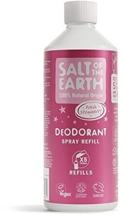 Salt of the Earth Natural Deodorant Spray Refill Sweet Strawberry 500 ml