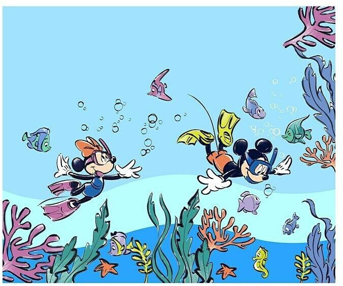 Komar Disney Mickey & Minnie Coral Reef (300 x 250 cm)