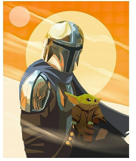 Komar Star Wars The Mandalorian - Hunt for Grogu (200 x 250 cm)
