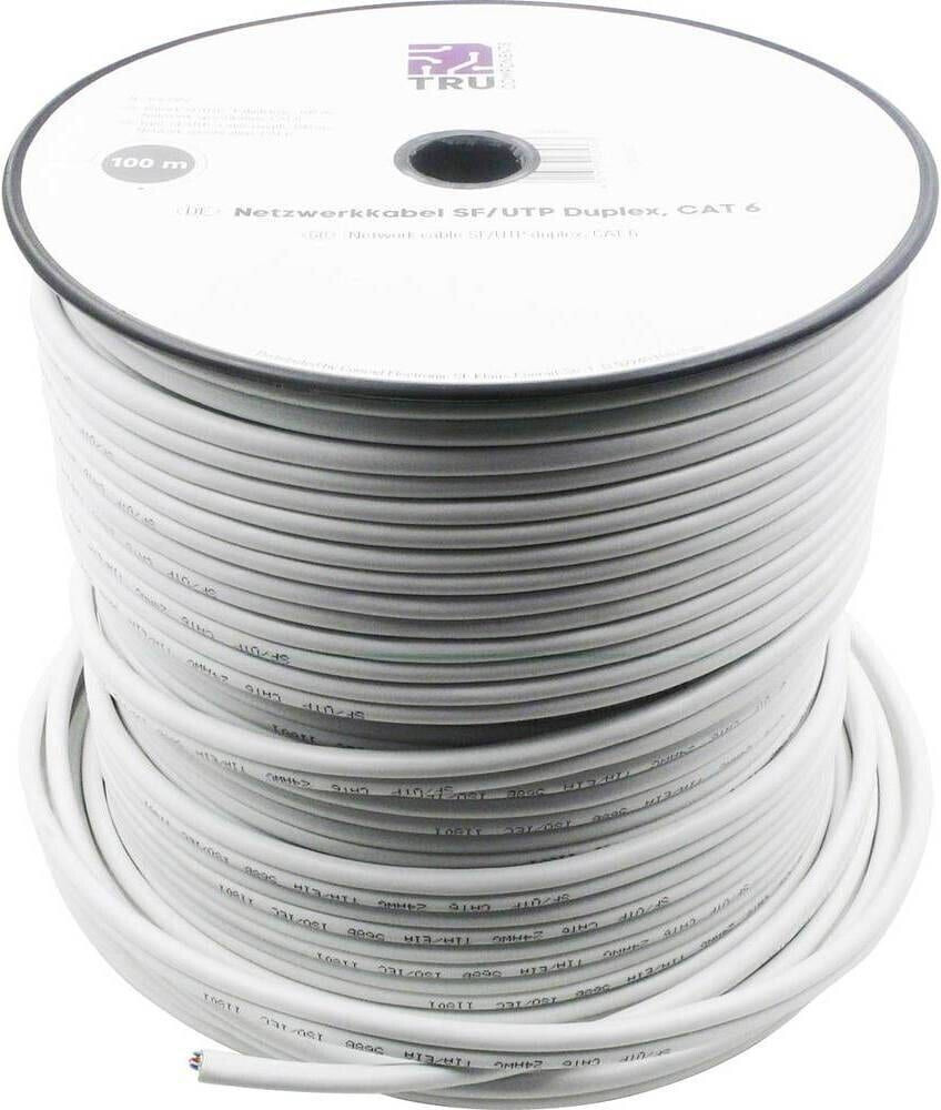 TRU Components CAT 6 SF/UTP Installation Cable 100m White