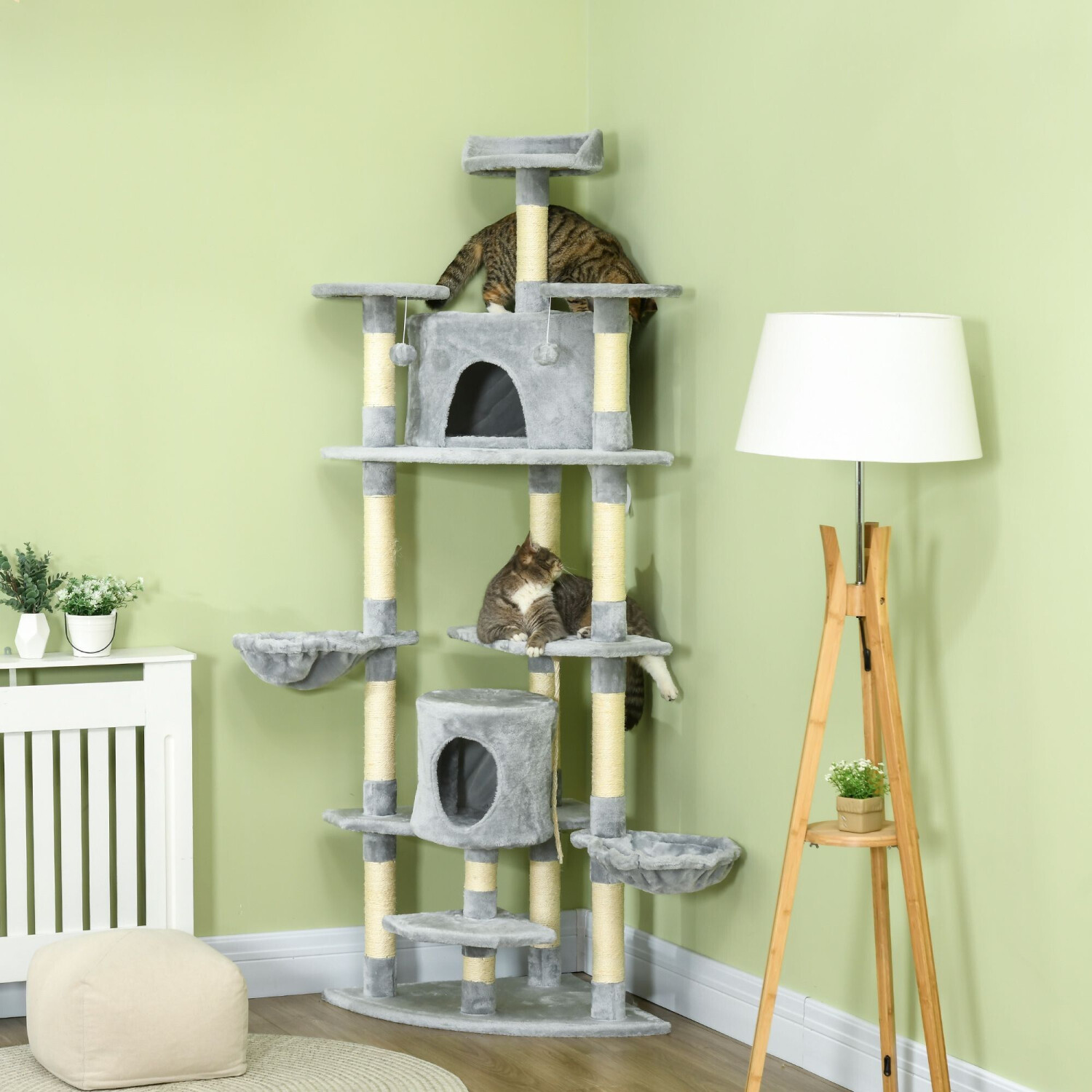 Pawhut Arbre à chat gris clair Pawhut Arbre à chat gris clair
