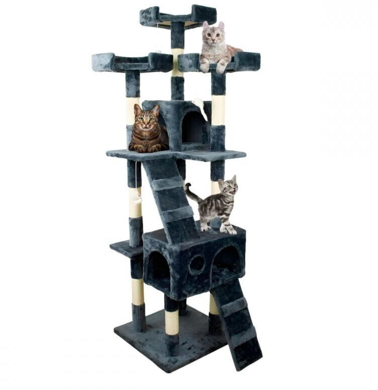 Mobiclinic Arbre à chat 50 x 50 x 170 cm gris foncé