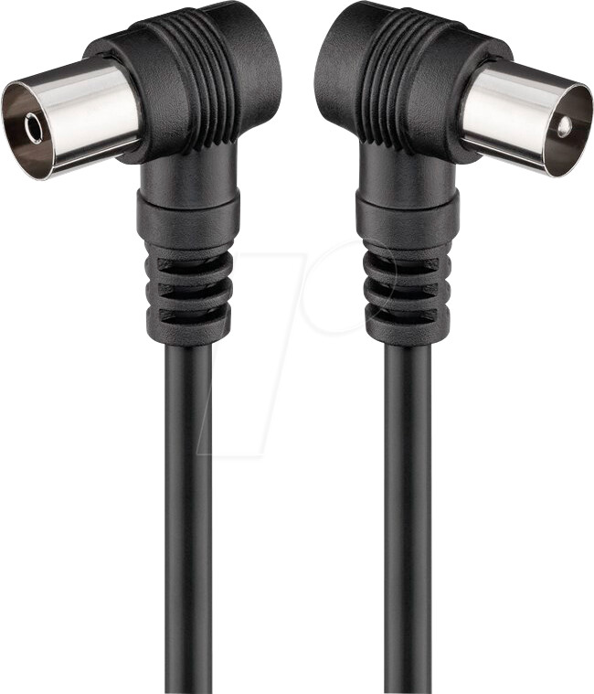 Câble Coaxial Wentronic 11526-GB - 2 Mètres, Fiche 90° Prise Femelle