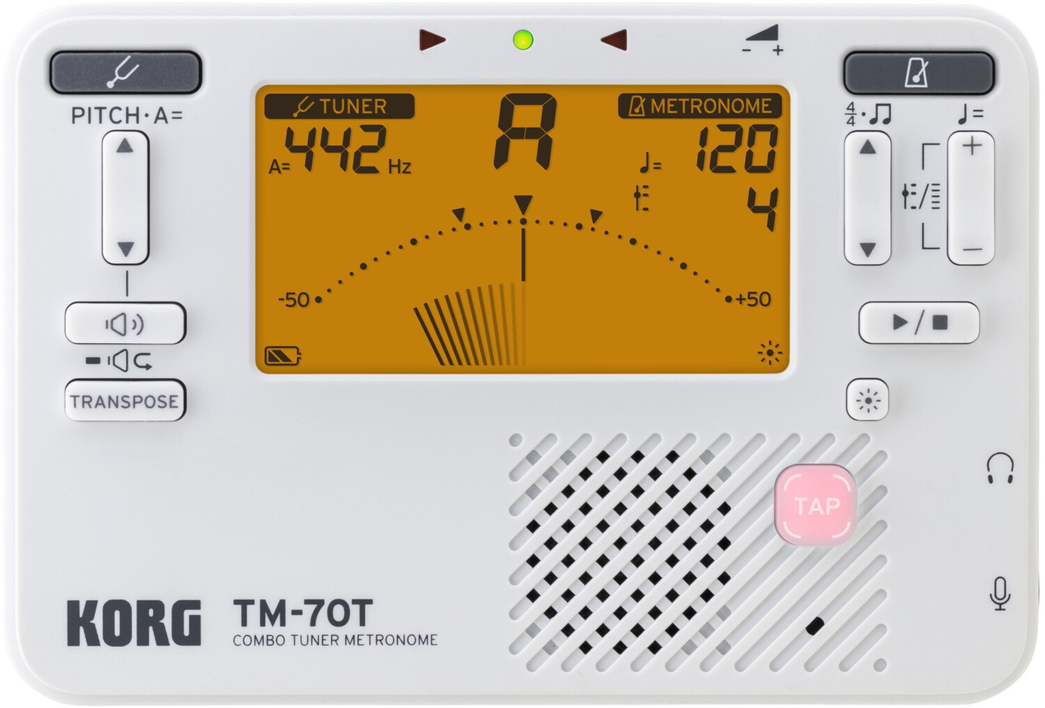 Korg TM-70T Combo Tuner Metronome white