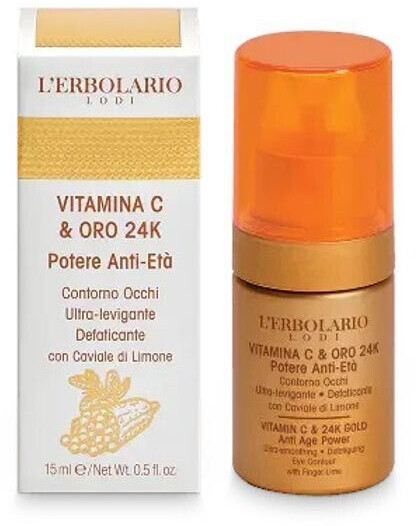 L'Erbolario Eye Contour Vitamin C & 24K Gold 15ml