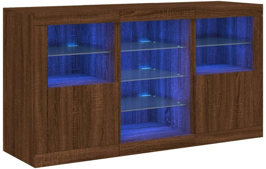vidaXL Sideboard with LED lights 123x67cm (3209085)