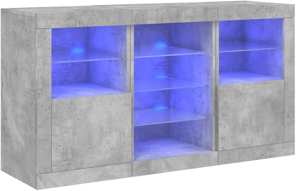vidaXL Sideboard with LED lights 123x67cm (3209082)