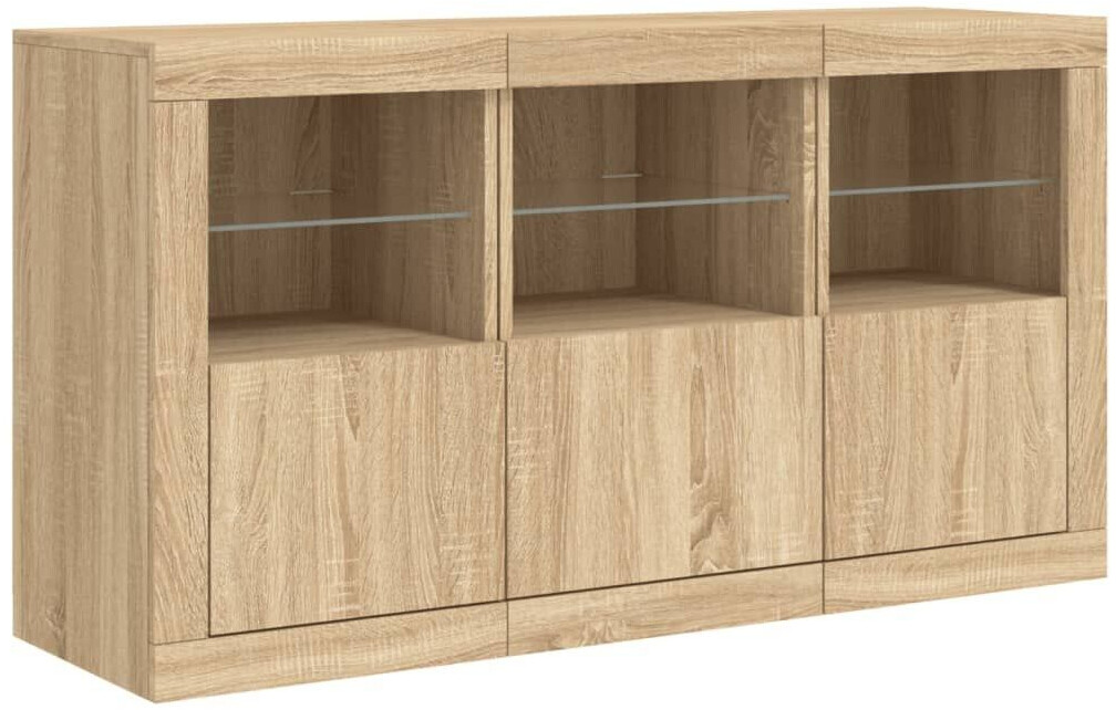 vidaXL Sideboard with LED lights 123x67cm (3209060)