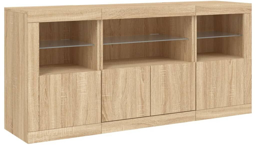 vidaXL Sideboard with LED lights 142.5x67cm (3209067)
