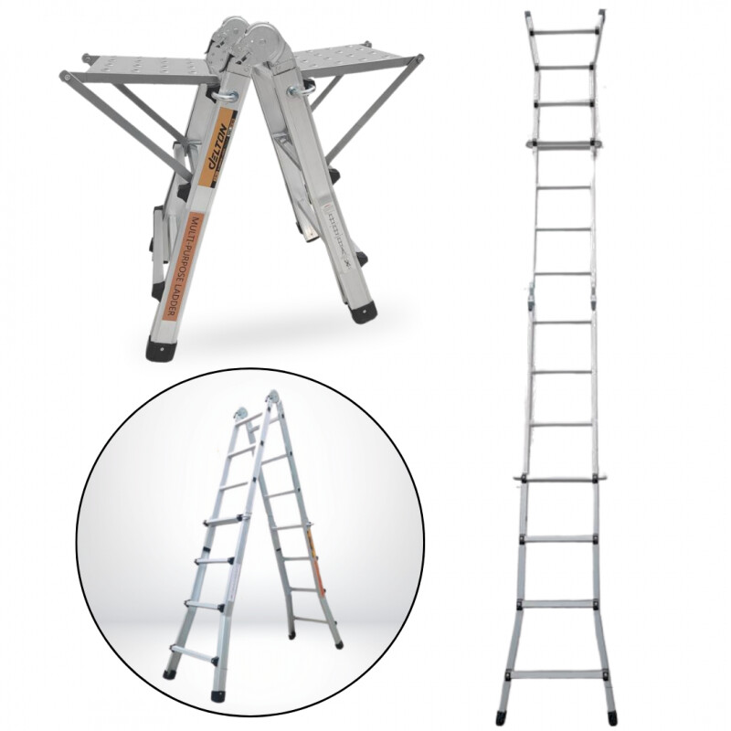 Security-T Échelle articulée pliante et télescopique en aluminium