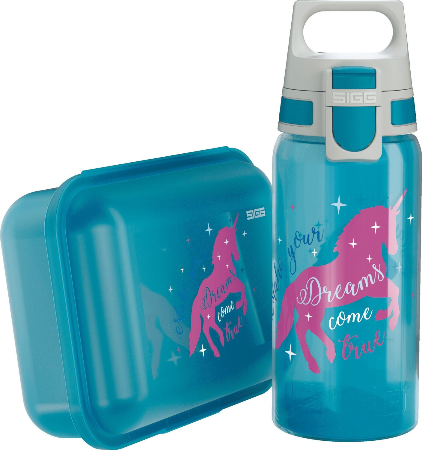 SIGG Viva Lunchbox Set Unicorn drinking bottle 0.5l & lunch box 1l blue