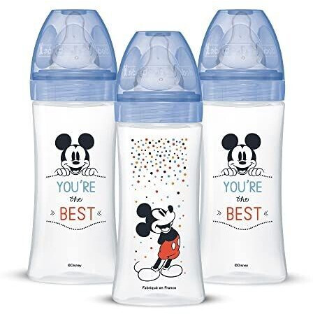 Dodie Lot de 3 biberons anti-colique Initiation+ 330 ml Mickey