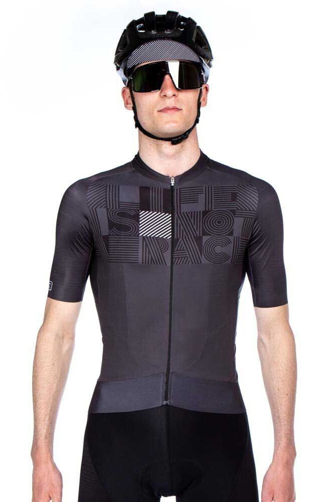 Bio-racer Epic Life Is Not A Race Short Sleeve Jersey (BR11529-LINARW) grey