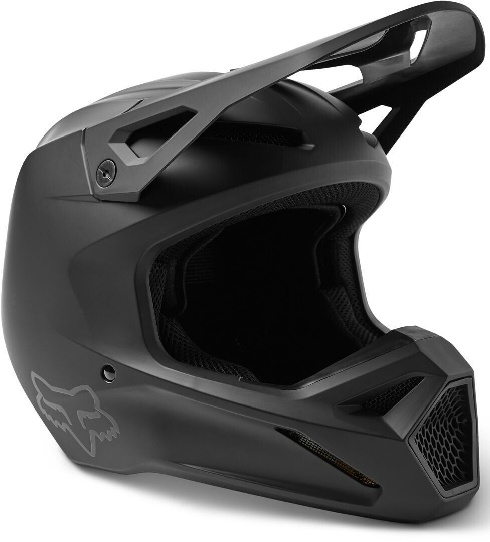 Fox V1 Matte Black Jugend black
