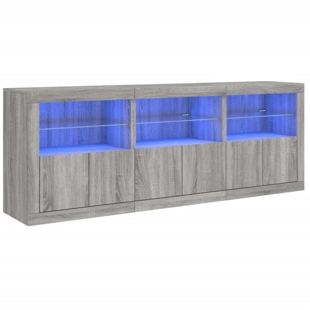vidaXL Sideboard with LED lights 181.5x67cm (3209007)