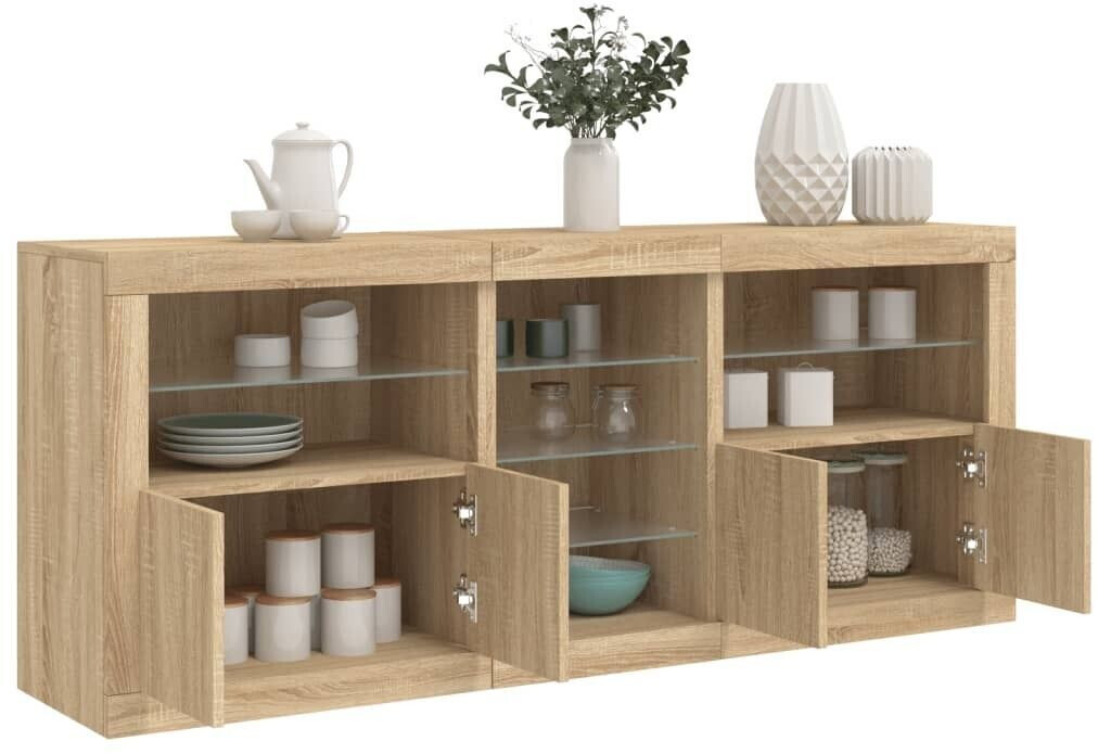 vidaXL Sideboard with LED lights 181.5x67cm (3209039)