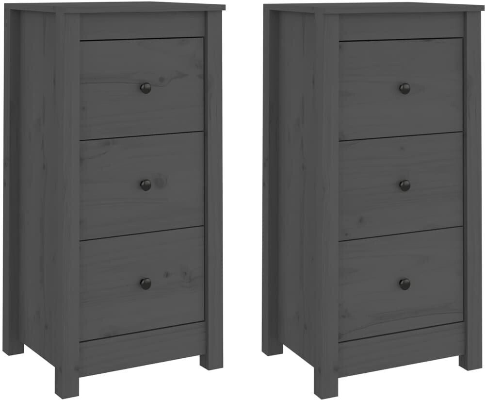 vidaXL Sideboards 2 pieces solid pine wood 40x80cm (813744)