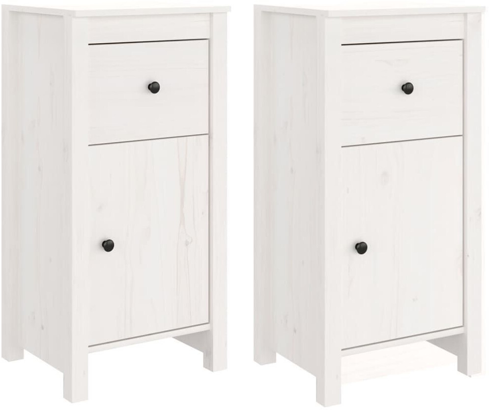 vidaXL Sideboards 2 pieces solid pine wood 40x80cm (813757)