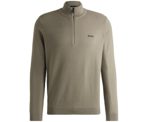 Khaki hugo boss jumper discount