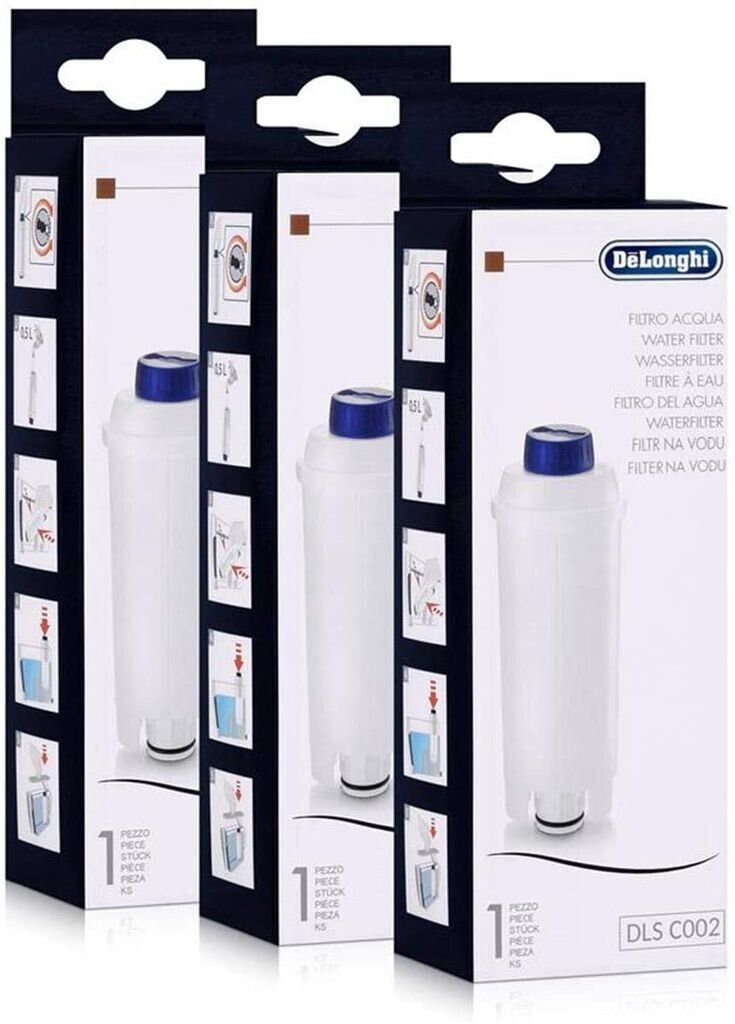De'Longhi Lot de 3 filtres à eau originaux SER3017