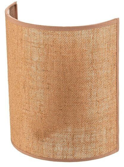 Wall light jute brown textile 24 cm high E27
