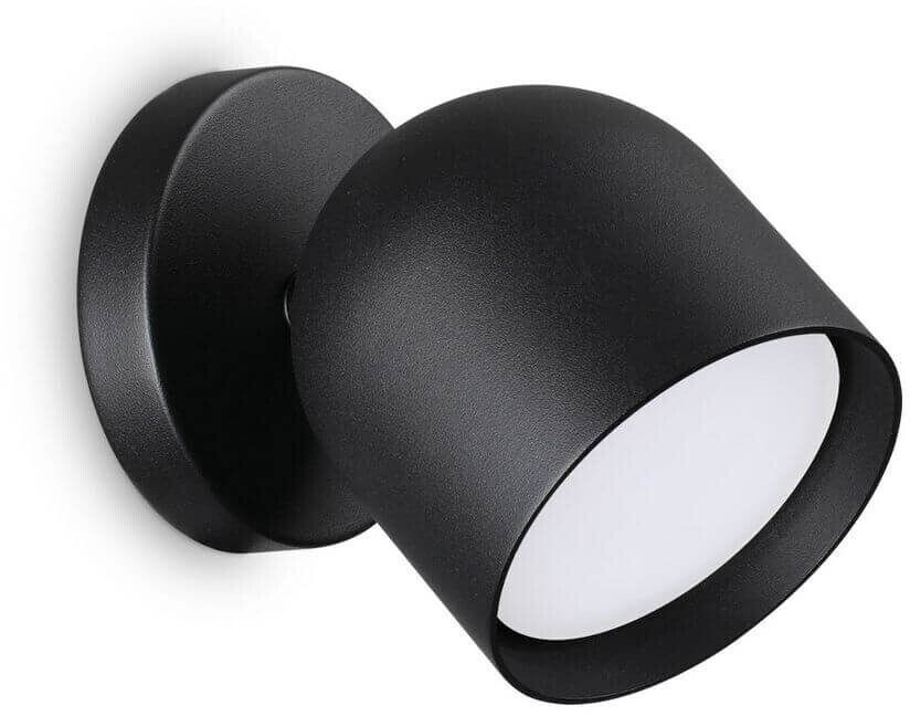 IDEAL LUX Wall light Dodo black 1-flame metal Ø85 cm