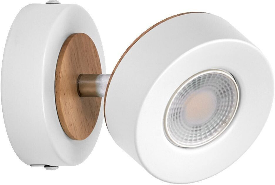LEDVANCE LED wall spotlight Pluto steel wood white