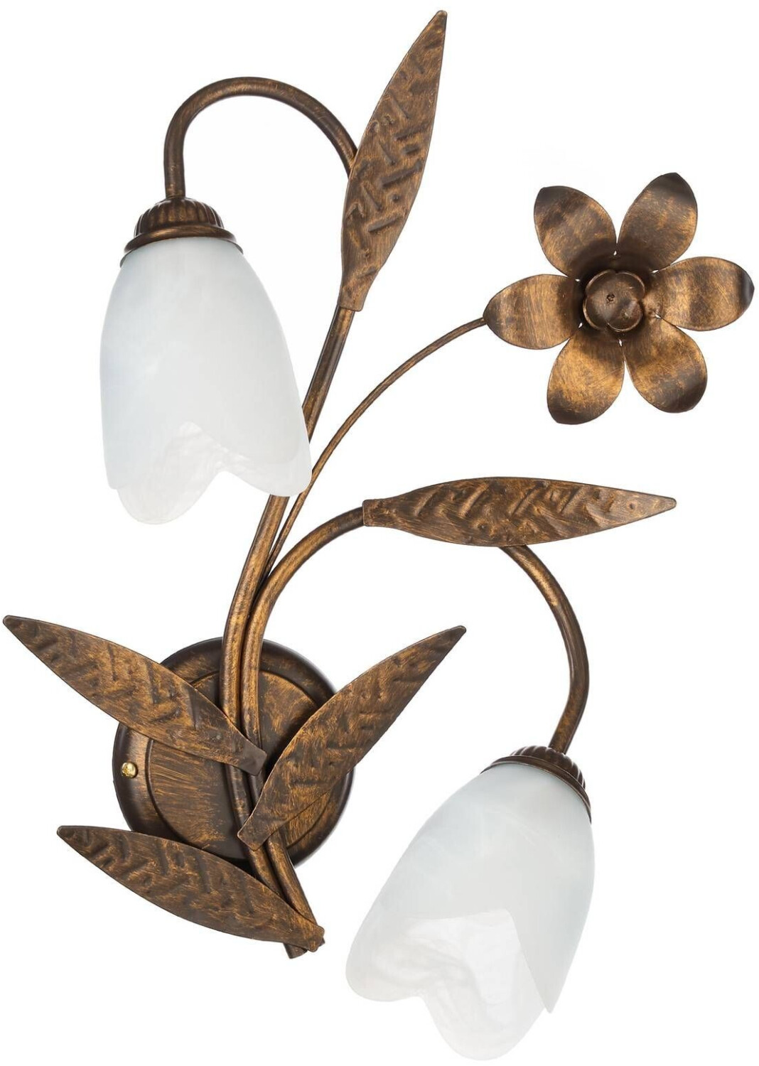 Wall light Sonia double-flame, bronze
