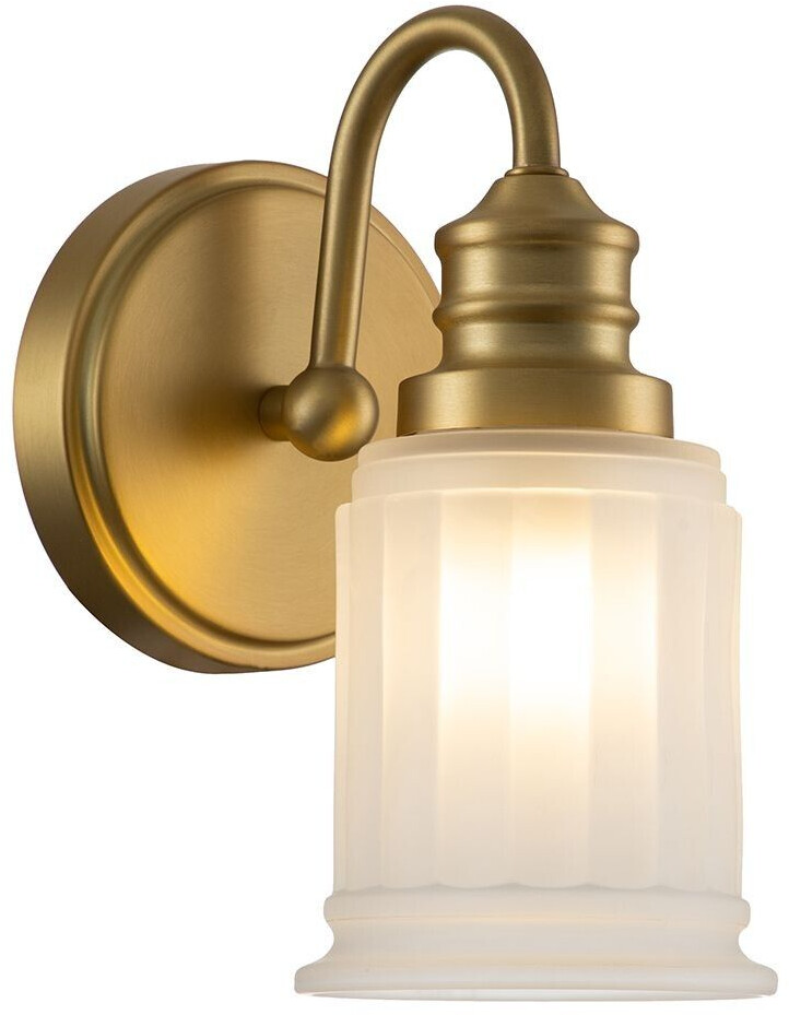 Wall light Swell IP44, 1-flame, brushed brass