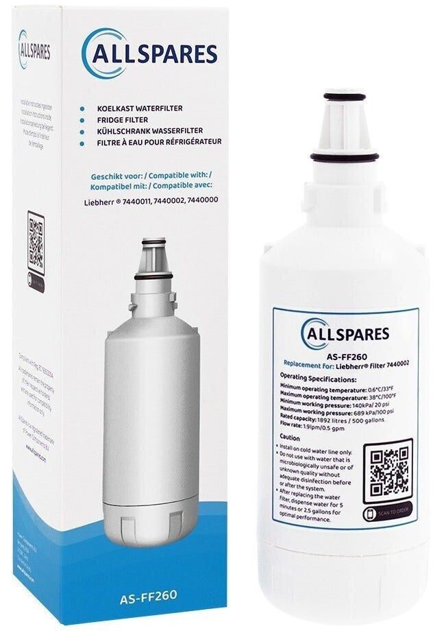 AllSpares Liebherr water filter 7440002