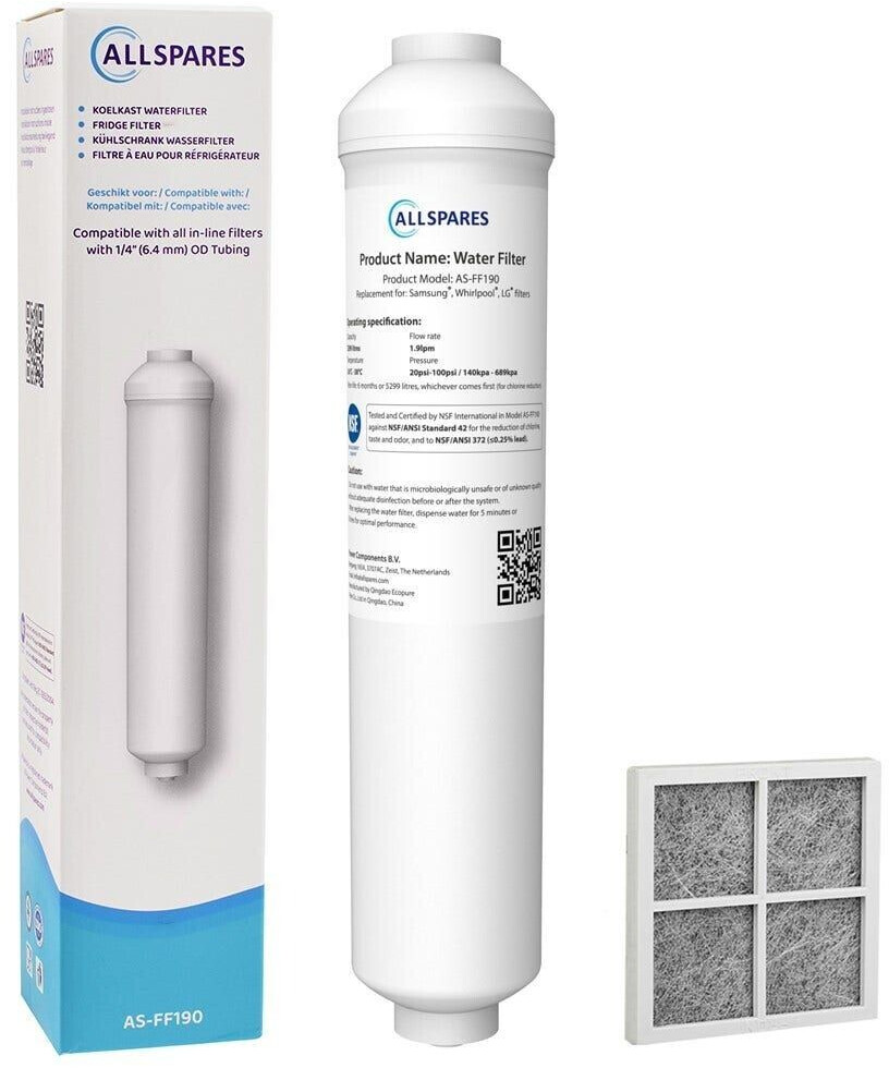 AllSpares LG replacement set refrigerator air filter + water filter