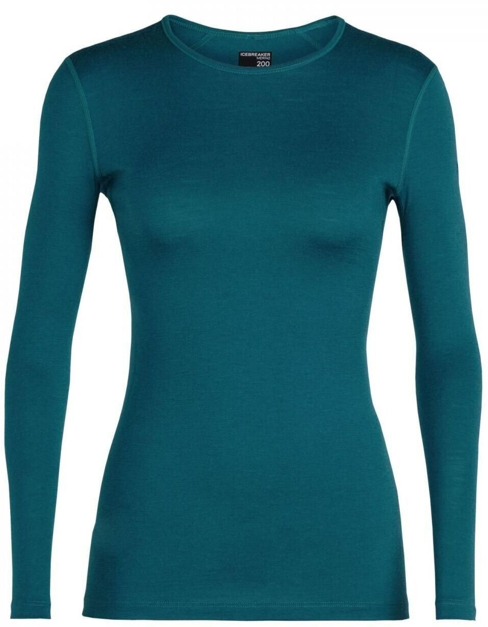 Icebreaker Women's Merino 200 Oasis Long Sleeve Crewe Thermal Top (104375) midnight navy
